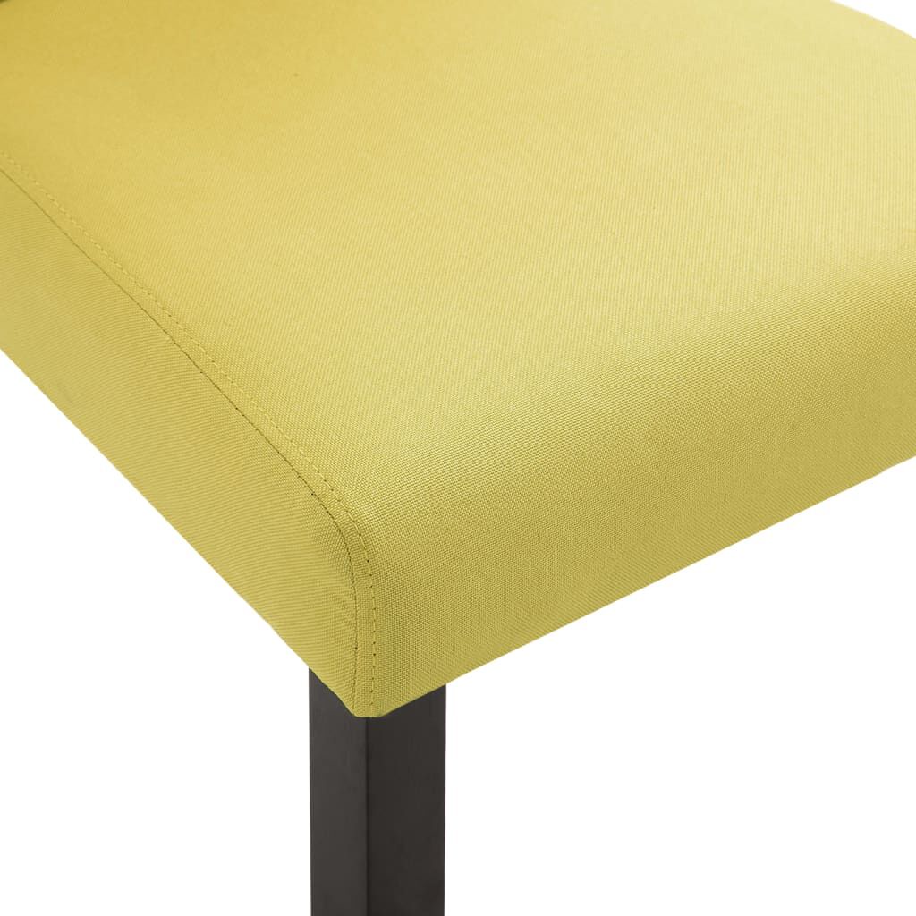 vidaXL Dining Chairs 2 pcs Green Fabric
