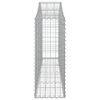 vidaXL Arched Gabion Baskets 10 pcs 200x30x80/100 cm Galvanised Iron