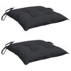 vidaXL Chair Cushions 2 pcs Black 40x40x7 cm Oxford Fabric