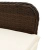 vidaXL 5 Piece Garden Bistro Set with Cushions Brown Poly Rattan