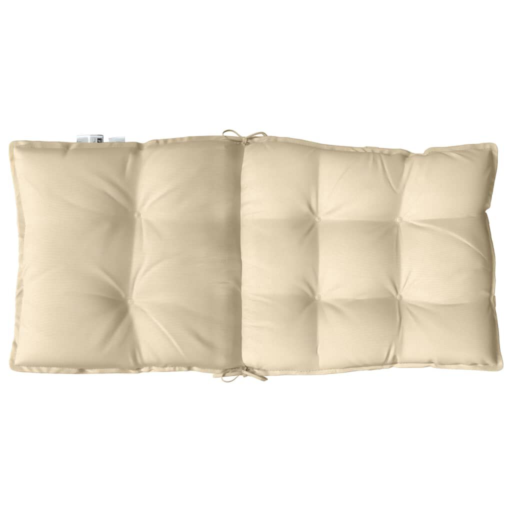 vidaXL Lowback Chair Cushions 2 pcs Beige Oxford Fabric