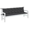 vidaXL Garden Bench Cushions 2 pcs Melange Anthracite 200x50x7 cm Fabric