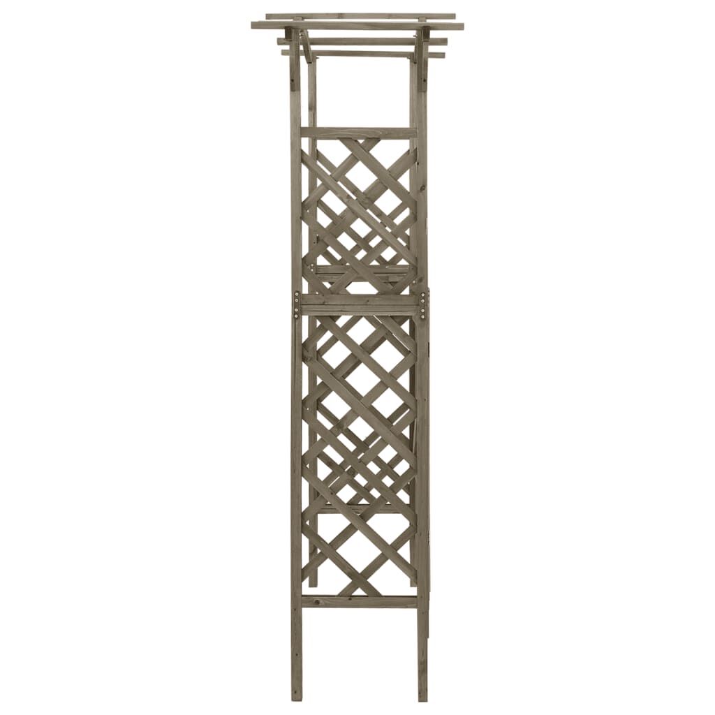 vidaXL Pergola with Gate 116x40x204 cm Grey Solid Firwood