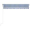 vidaXL Automatic Retractable Awning 300x250 cm Blue and White
