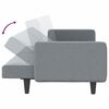 vidaXL Sofa Bed with Cushions Light Grey Fabric