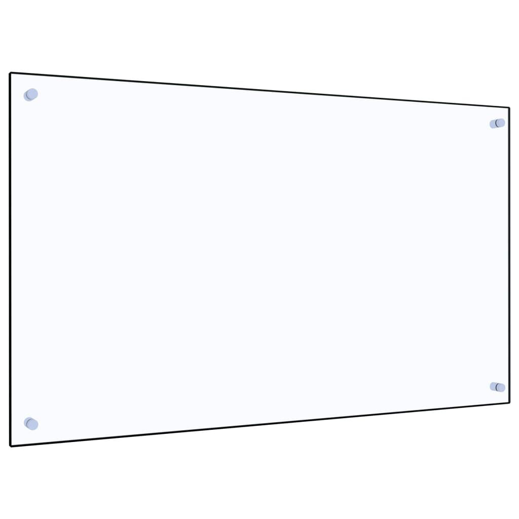 vidaXL Kitchen Backsplash Transparent 100 x 60 cm Tempered Glass