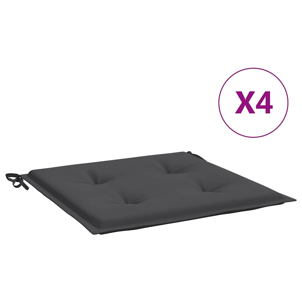 vidaXL Garden Chair Cushions 4 pcs Anthracite 50x50x4 cm Oxford Fabric