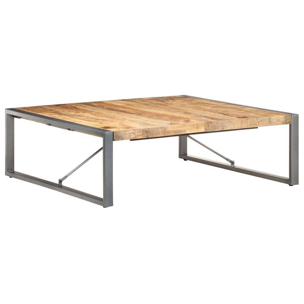 vidaXL Coffee Table 120x120x40 cm Rough Mango Wood