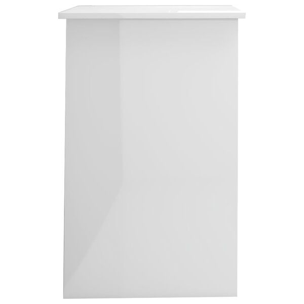 vidaXL Desk High Gloss White 100x50x76 cm Engineered Wood