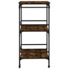 vidaXL Kitchen Trolley Smoked Oak 60.5x50x105 cm Engineered Wood