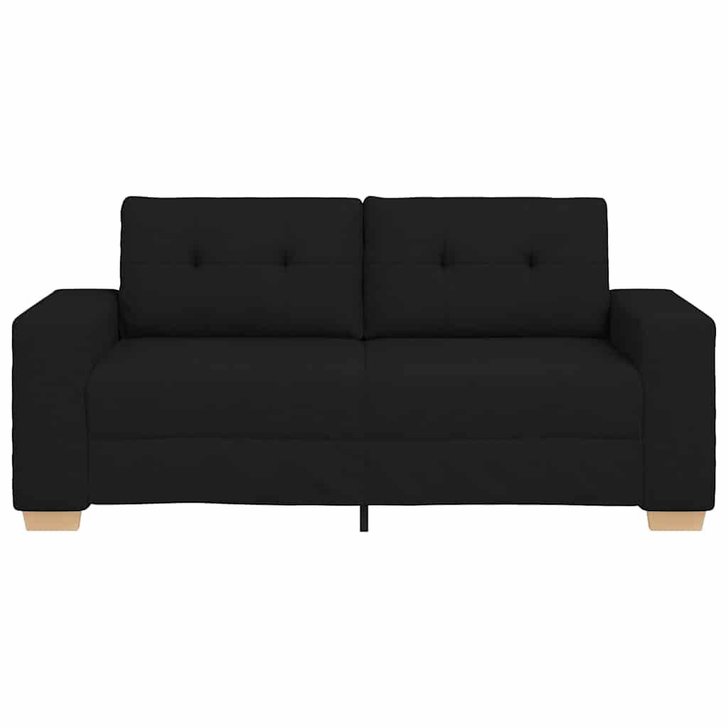 vidaXL Loveseat Sofa Black 140 cm Fabric
