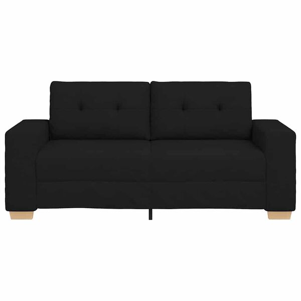 vidaXL Loveseat Sofa Black 140 cm Fabric