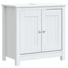 vidaXL 4 Piece Bathroom Furniture Set BERG White Solid Wood Pine