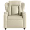 vidaXL Electric Massage Recliner Chair Cream Faux Leather