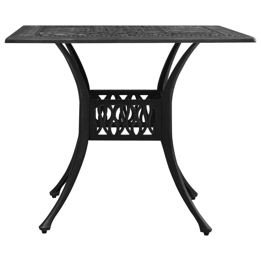 vidaXL Garden Table Black 90x90x73 cm Cast Aluminium