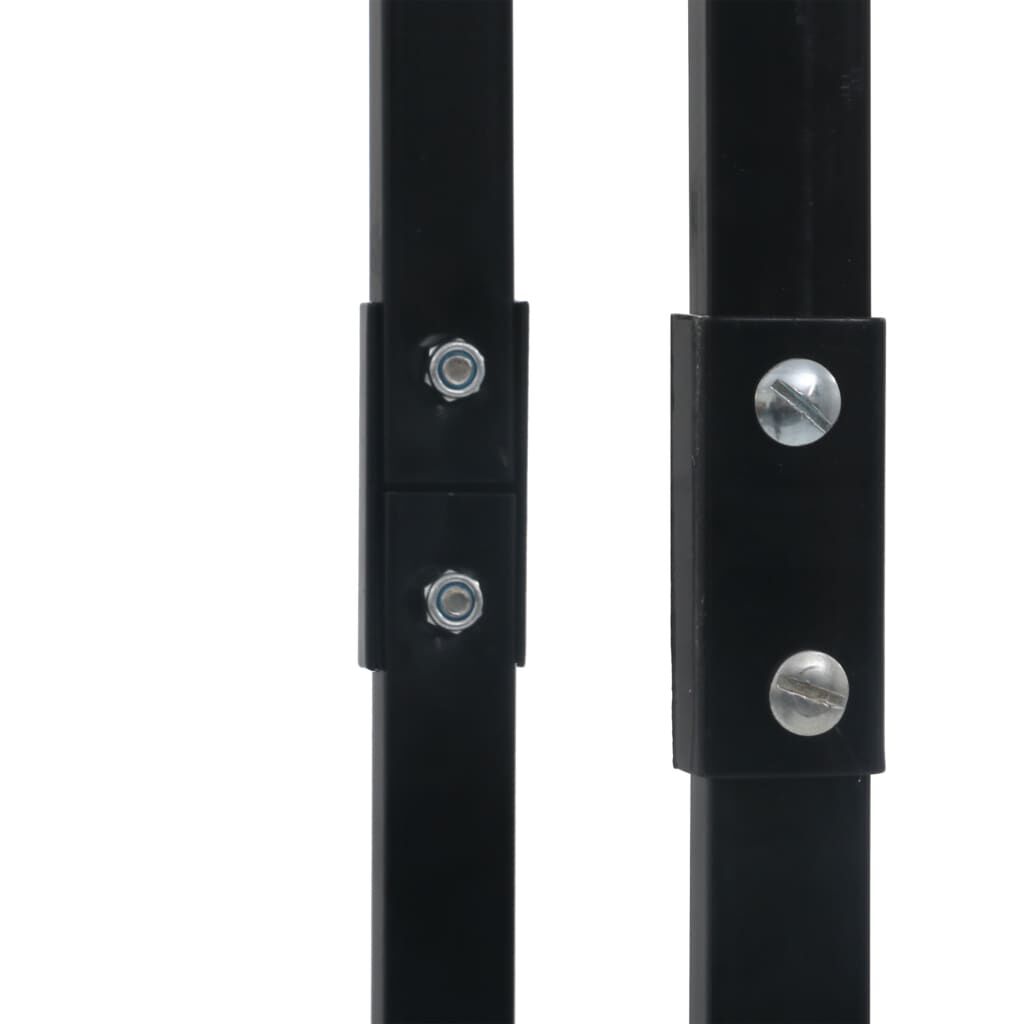 vidaXL Firewood Rack Black 100x25x200 cm Steel