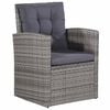 vidaXL 6 Piece Garden Lounge Set with Cushions Poly Rattan Grey