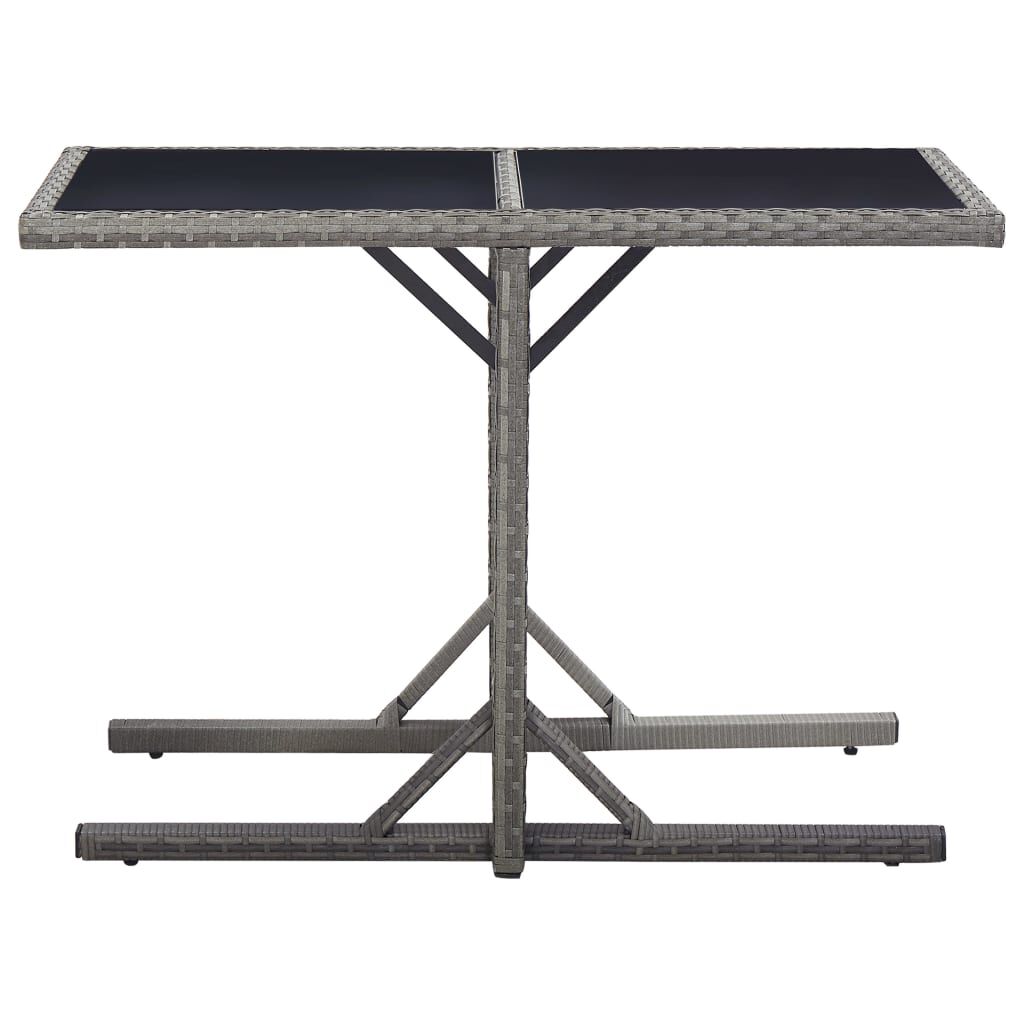 vidaXL 3 Piece Garden Dining Set Grey