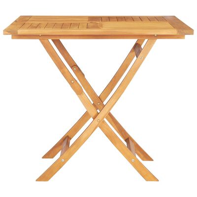 vidaXL Folding Garden Table 85x85x76 cm Solid Teak Wood