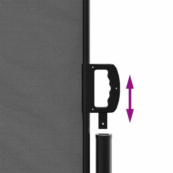 vidaXL Retractable Side Awning Anthracite 100x1000 cm