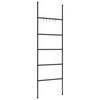 vidaXL Towel Rack Ladder with 5 Tiers Black 58x175 cm Iron