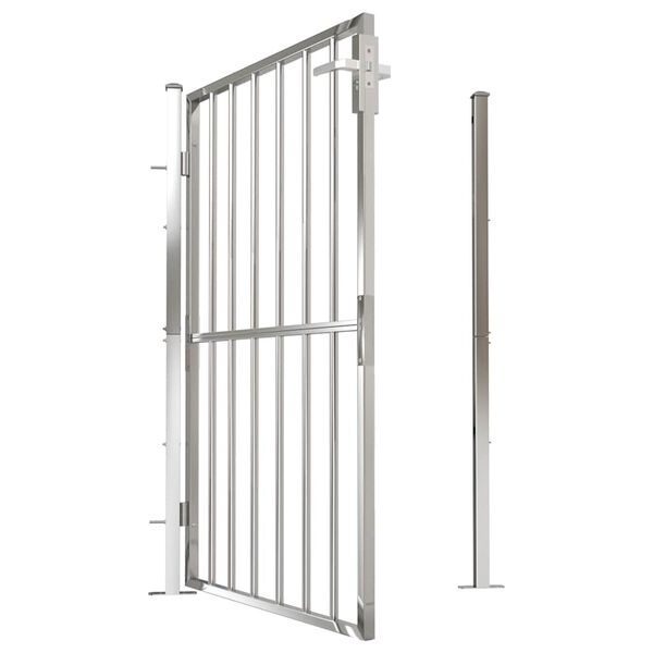 vidaXL Garden Gate 100x150 cm Stainless Steel