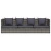 vidaXL Garden Bed Grey 200x60 cm Poly Rattan