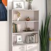 vidaXL Top for Highboard HAMAR White 85x35x100 cm Solid Wood Pine