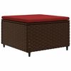 vidaXL 7 Piece Garden Lounge Set with Cushions Brown Poly Rattan