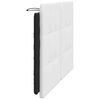 vidaXL Headboard Cushion "Zadar" White and Black 137 cm Double Faux Leather