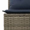 vidaXL Garden Bench with Cushion Grey Poly rattan