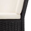 vidaXL 8 Piece Garden Lounge Set with Cushions Poly Rattan Black