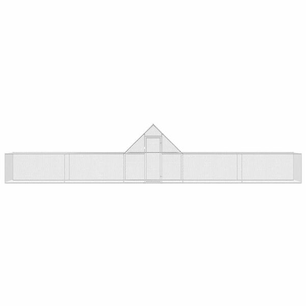 vidaXL Chicken Coop 10x2x2 m Galvanised Steel