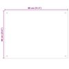 vidaXL Kitchen Backsplashes 2 pcs Transparent 80x60 cm Tempered Glass