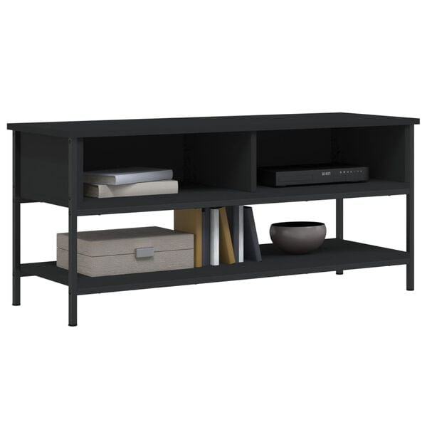 vidaXL TV Cabinet Black 100x35x45 cm Engineered Wood