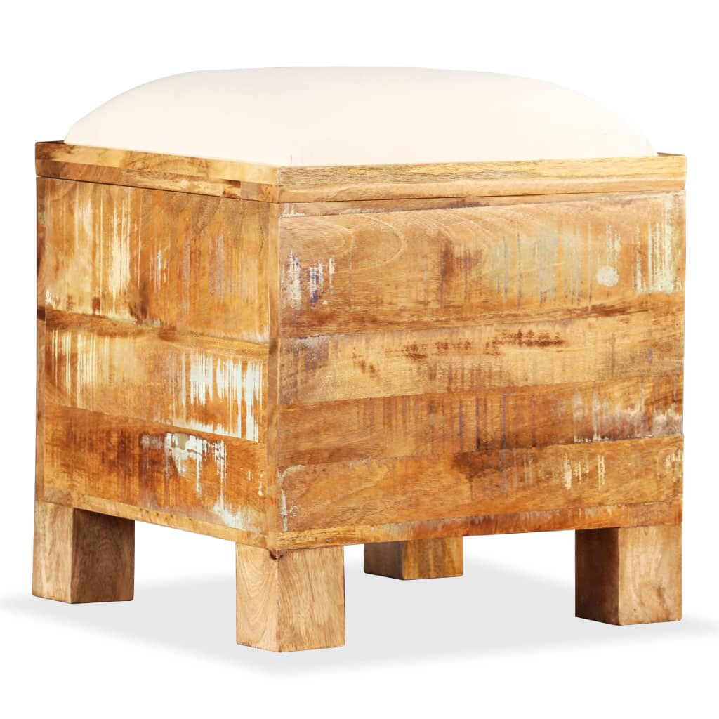 vidaXL Storage Bench Solid Reclaimed Wood 40x40x45 cm