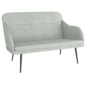 vidaXL Bench Light Grey 110x76x80 cm Velvet