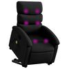 vidaXL Stand up Massage Recliner Chair Black Faux Leather