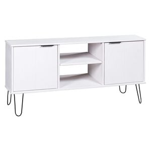 vidaXL TV Cabinet New York White Solid Pine Wood