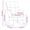 vidaXL Rocking Chair Light Grey Velvet