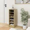 vidaXL Shoe Cabinet Sonoma Oak 31.5x35x90 cm Engineered Wood