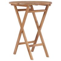 vidaXL Folding Garden Table 60 cm Solid Teak Wood