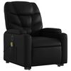 vidaXL Electric Stand up Massage Recliner Chair Black Faux Leather