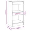 vidaXL Book Cabinet/Room Divider Grey Sonoma 40x30x72 cm