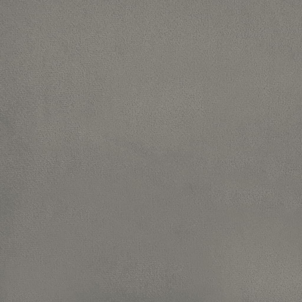 vidaXL Bed Frame without Mattress Light Grey King Velvet (US Only)