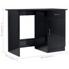 vidaXL Desk High Gloss Black 100x50x76 cm Engineered Wood