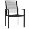vidaXL 3 Piece Garden Dining Set Black