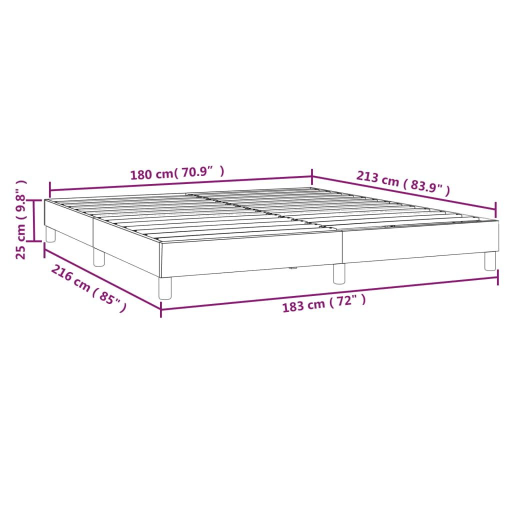 vidaXL Bed Frame without Mattress Dark Grey California King Velvet (US Only)