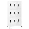 vidaXL Locker Cabinet | White | Steel | Large | Locker Cabinet | Rectangular