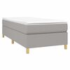 vidaXL Bed Frame without Mattress Light Grey Twin Fabric (US Only)